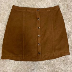 Hollister Tan Suede Skirt